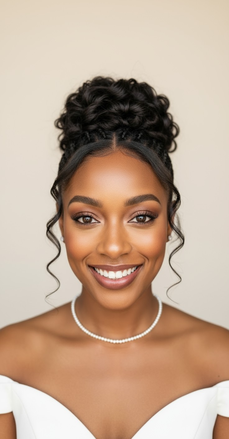 After Messy Updo Bridal Hair